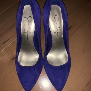 Jessica Simpson Blue Suede Heels